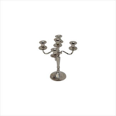 Kerzenstaender silber, 33 cm_side